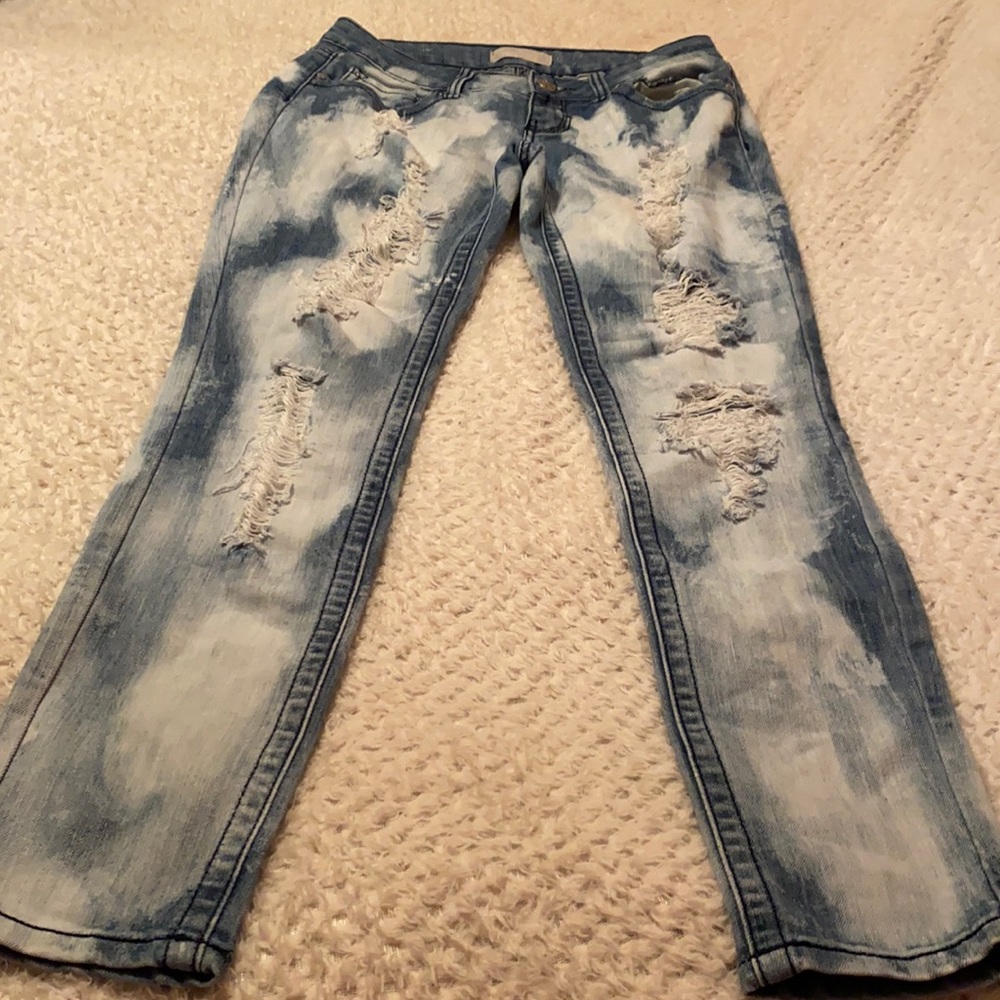 Crave Fame Destroyed/Bleached Jeans Size 7